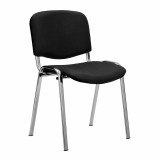 Iso- Vinyl Chrome Framed Stackable Conference/Meeting Chair - Black - Minimum Order Quantity-10