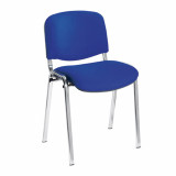 Iso- Chrome Framed Stackable Conference/Meeting Chair - Blue - Minimum Order Quantity-10