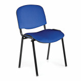 Iso- Black Framed Stackable Conference/Meeting Chair - Blue - Minimum Order Quantity-10