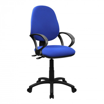 Java-200-High Back Operator Chair With Arms - Blue