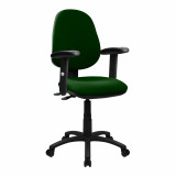 Java-200-High Back Operator Chair With Height Adjustable Arms - Green Java-200-High Back Operator Chair With Height Adjustable Arms - Green