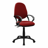 Java-200-High Back Operator Chair With Arms - Red Java-200-High Back Operator Chair With Arms - Red