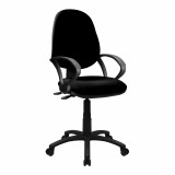 Java-300-High Back Synchronised Operator Chair With Arms - Black