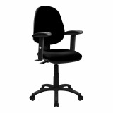 Java-300-High Back Operator Chair With Height Adjustable Arms - Black