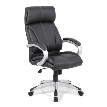 Cloud- Leather Faced Managers Chair- Black