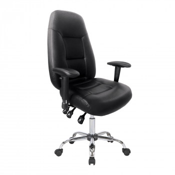 Babylon-24 Hour Operator Chair- Leather- Black Babylon-24 Hour Operator Chair- Leather- Black