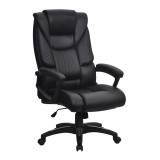 Titan- High Back Leather Effect Executive Chair- Black