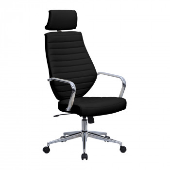 Atlas- High Back Leather Effect Designer Chair- Black Atlas- High Back Leather Effect Designer Chair- Black