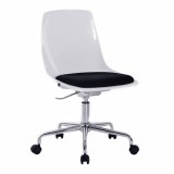 Flow- Designer White Shell Swivel Chair