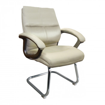 Greenwich- Pu Visitors Chair- Cream