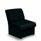 Wave- Fabric Modular Sofa Rectangular- Black