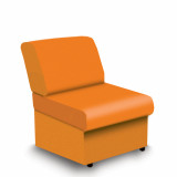 Wave- Fabric Modular Sofa Rectangular- Orange