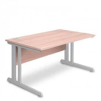 Rectangular Desk - 1200mm - Beech-Silver legs