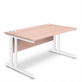 Rectangular Desk - 1200mm - Beech-White legs