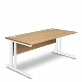 Rectangular Desk - 1600mm - Oak-White legs